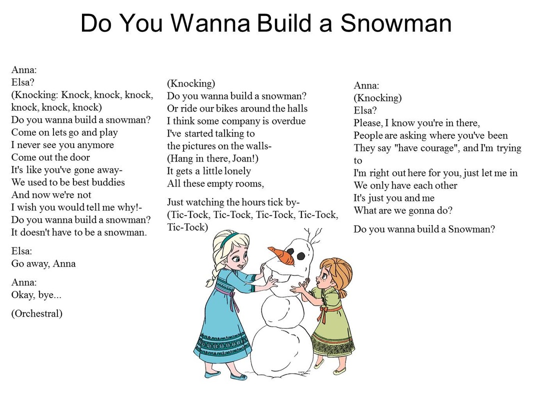 Snowman build do wanna lyrics a you DO YOU